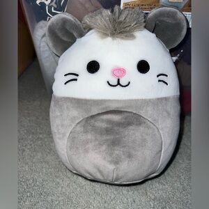 Squishmallows Gray and White Plush Opossum